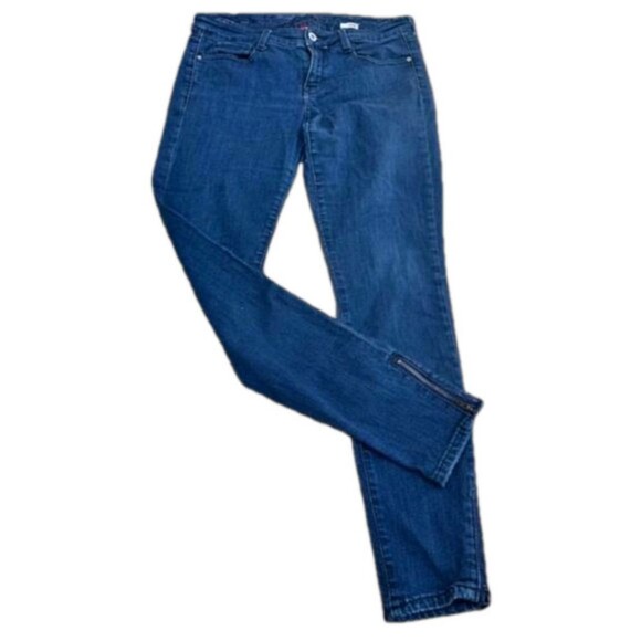 Vintage Arizona low rise skinny jeans-dark wash ankle zips size 9 Y2K 2000s - Picture 2 of 2